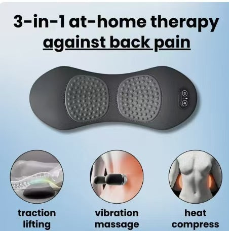 Memory foam heated massage waist pillow waist cushion