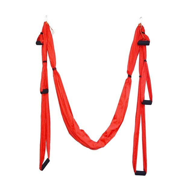 Full Set 6 Handles Anti-gravity Aerial Yoga Hammock Flying Swing Trapeze Yoga Inversion Exercises Device Home Gym Hanging Belt