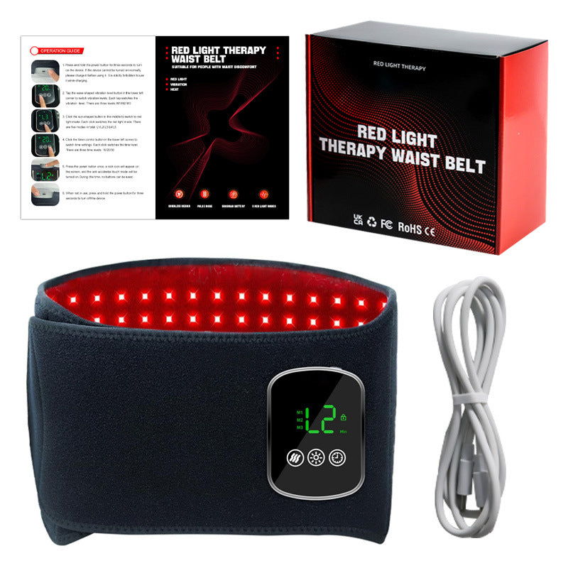Infrared vibration massage hot compress belt