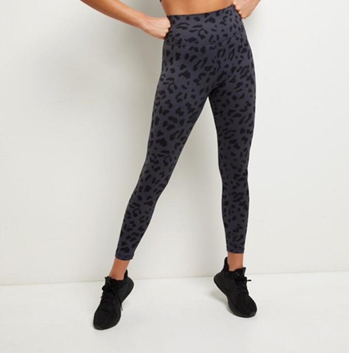 High Waist Women Seamless Yoga Pants Leopard   fitness jogging suit 2 pieces