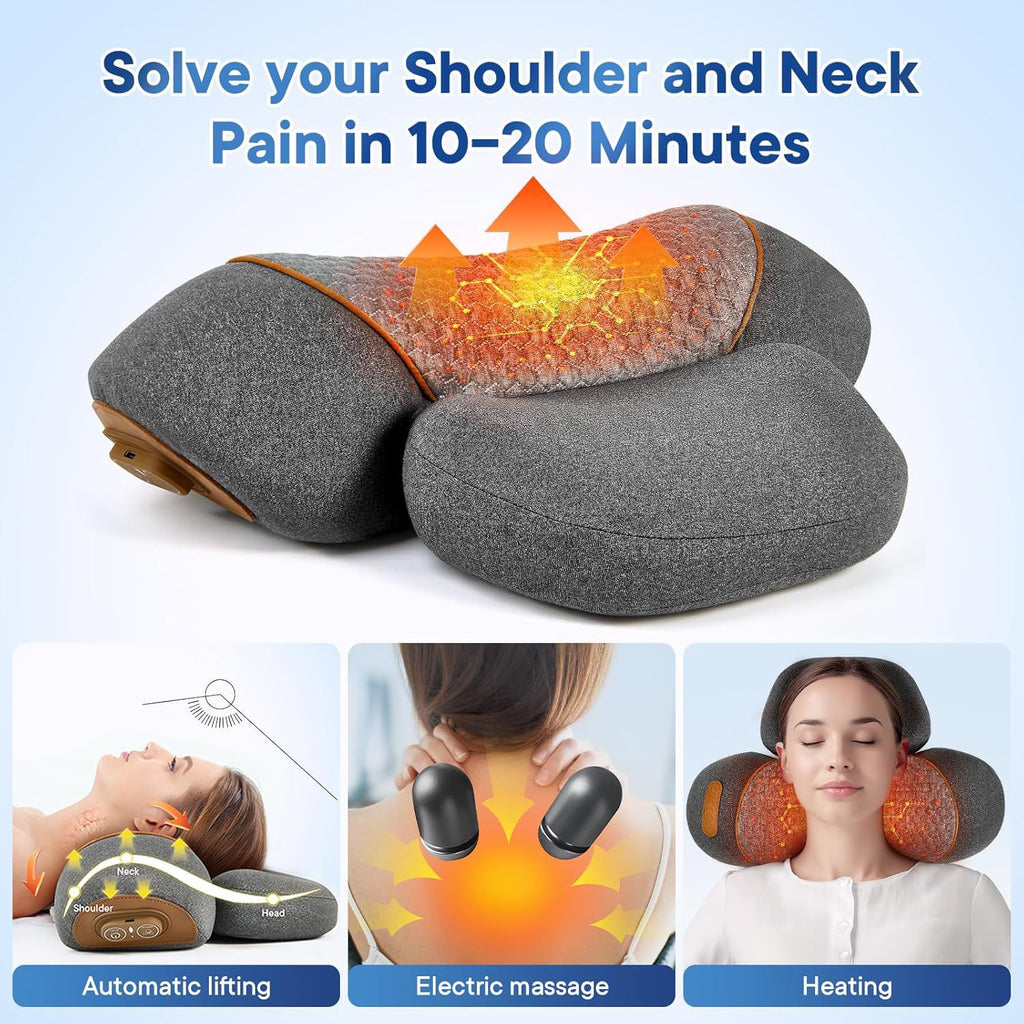 Cervical massage pillow electric shoulder and neck massager sleep aid pillow