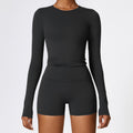 Long-sleeved yoga clothes, high-intensity fitness clothes, Pilates running sports long-sleeved tops