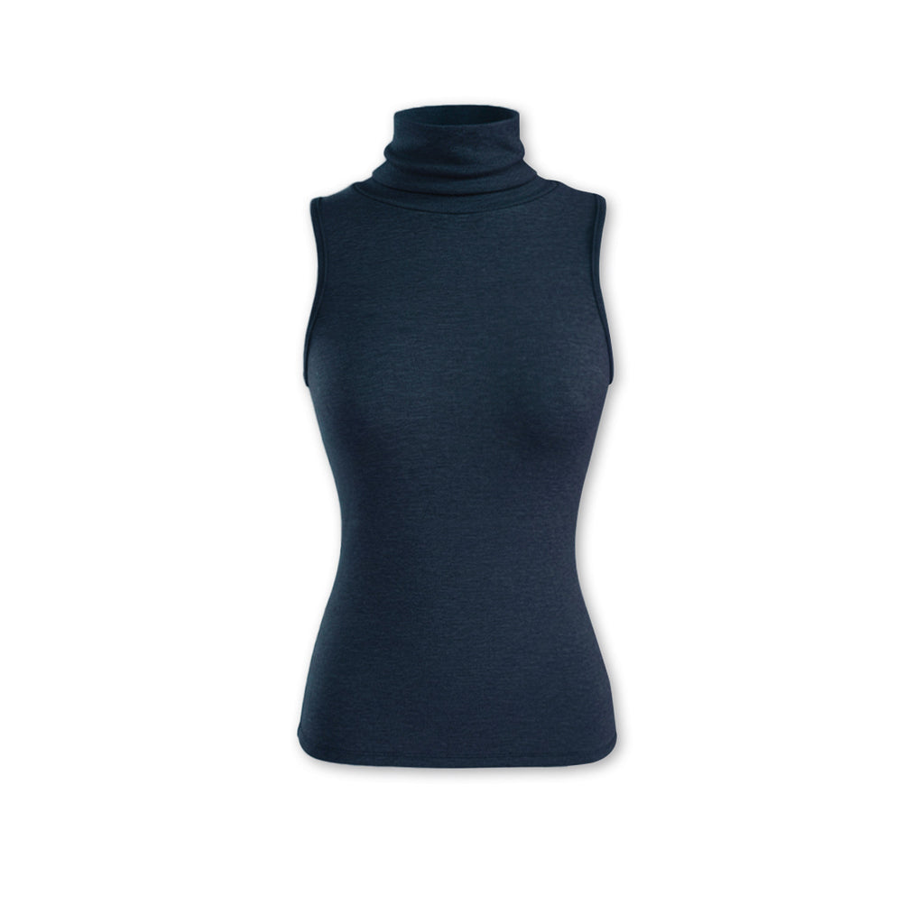 Wool-Like Feel High Neck Sleeveless Vest Top for Women, Casual Fitness Yoga Slim Fit Style