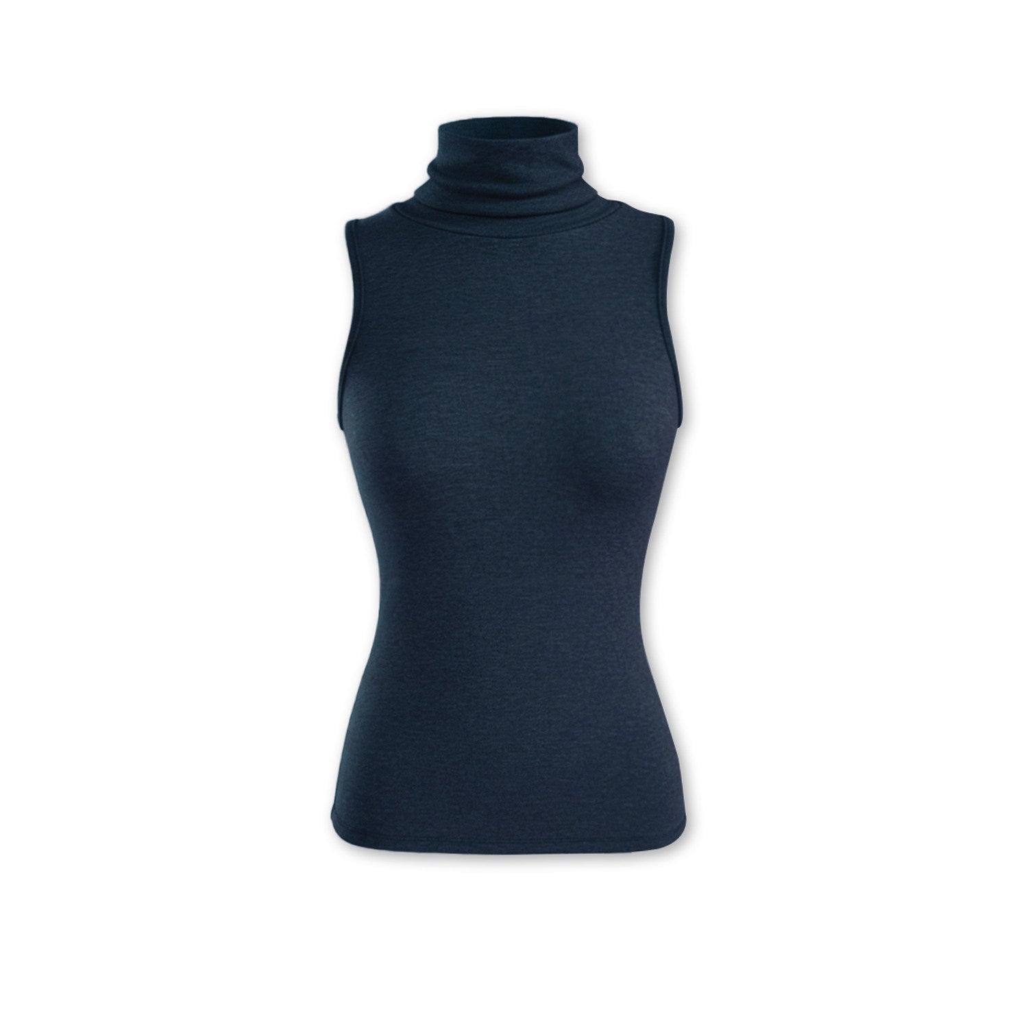 Wool-Like Feel High Neck Sleeveless Vest Top for Women, Casual Fitness Yoga Slim Fit Style