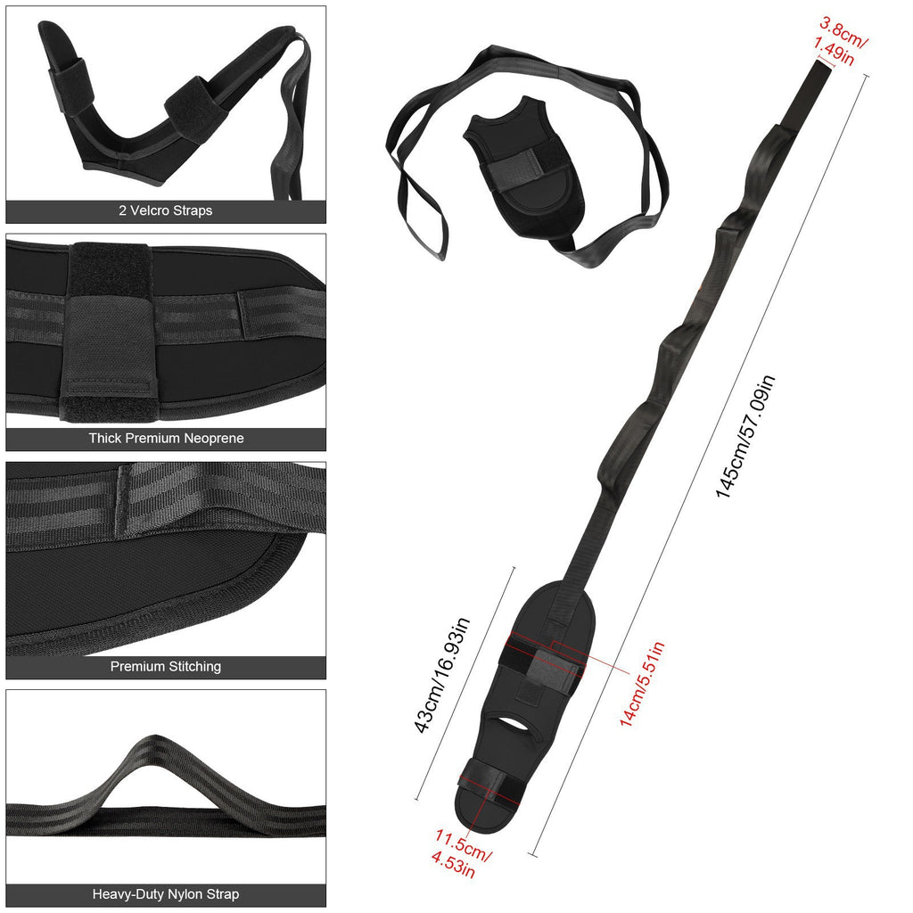 Yoga Stretching Band with Segmented Adjustment and Auxiliary Foot Stretching Band