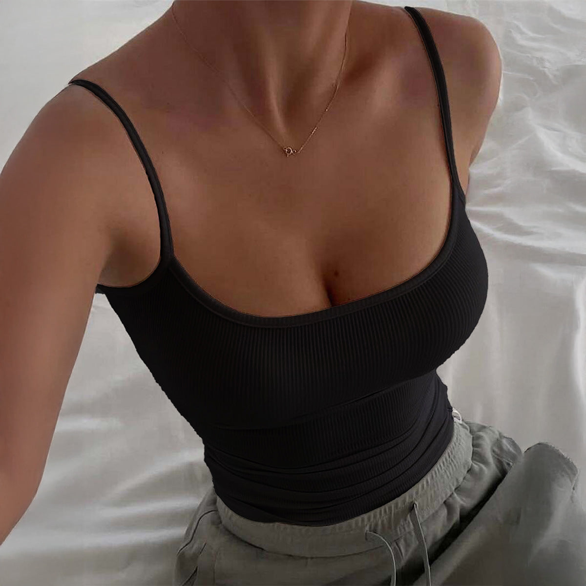 Leisure Y2K Yoga Style Strap T-shirt