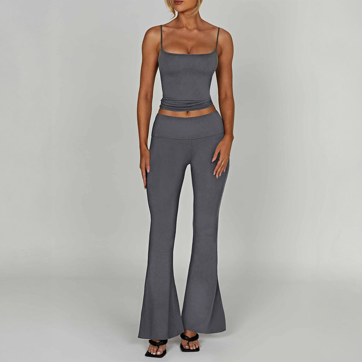 Sports Yoga Strapless Long Pants Set for Women