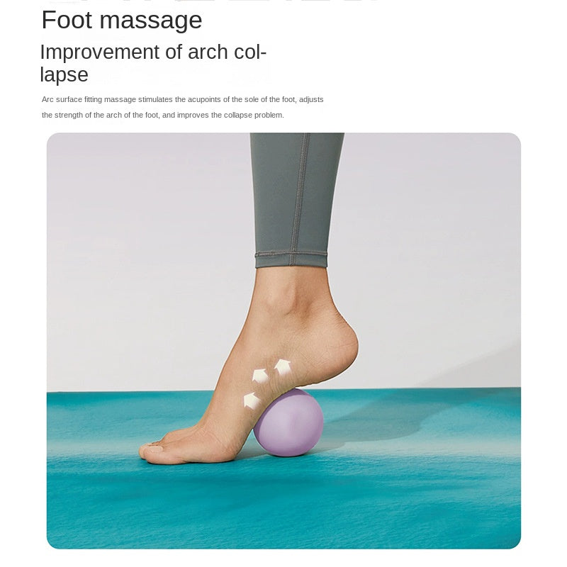 Silicone Yoga Ball Fitness Fascia Ball Pilates Neck Mask Ball Solid Foot Massage Ball