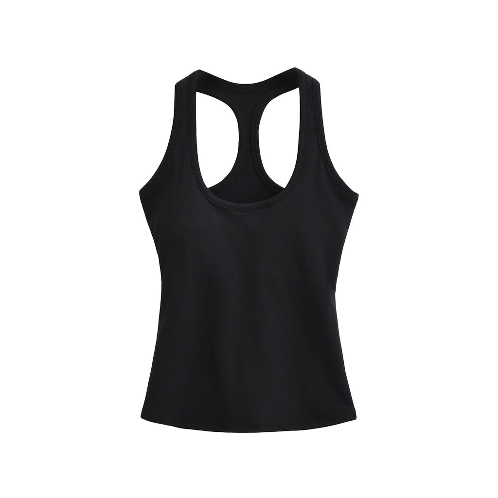 Workout Yoga Tank Top for Women with Padded Bra, Wearable as Outer or Inner Layer, Backless Design, Summer Strappy Top