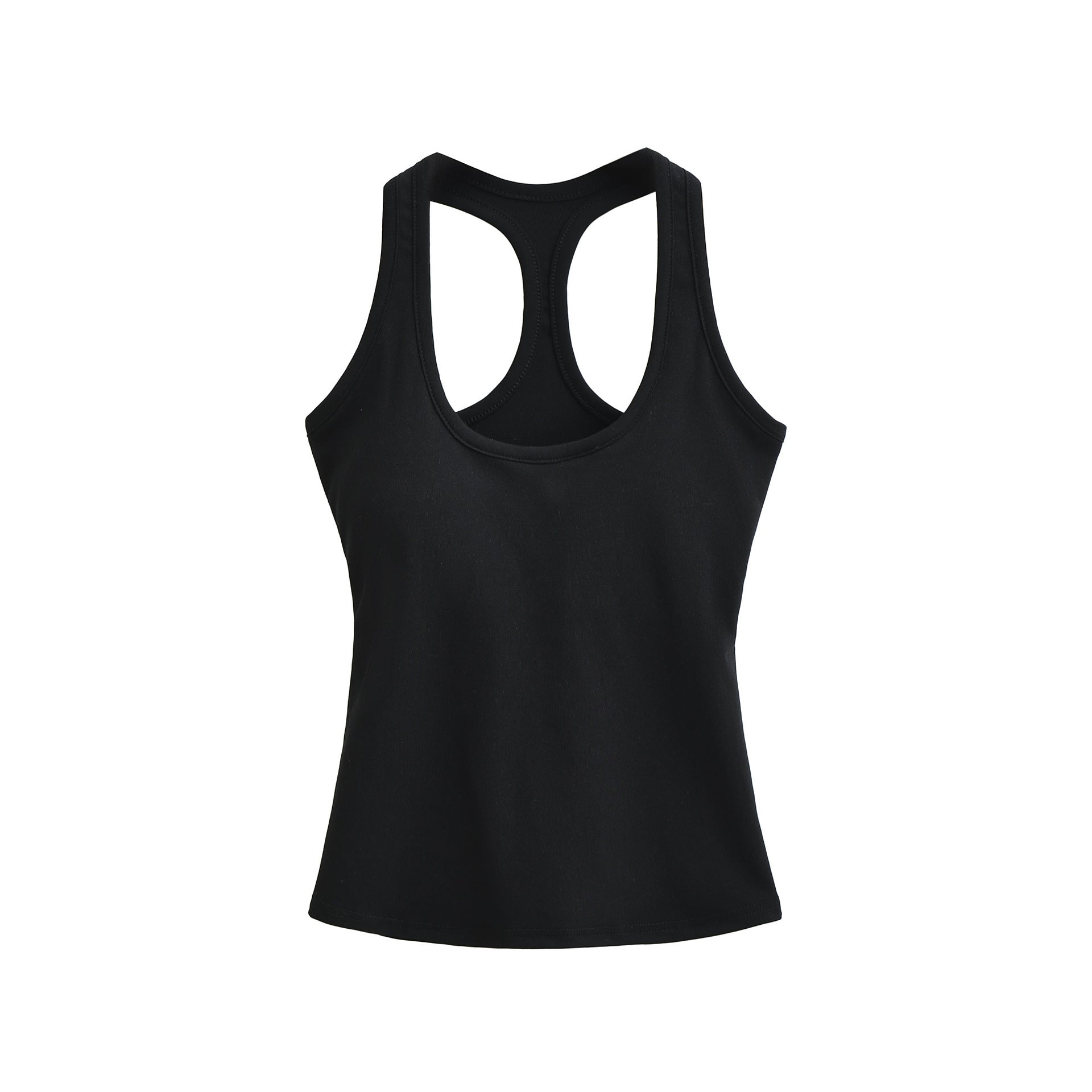 Workout Yoga Tank Top for Women with Padded Bra, Wearable as Outer or Inner Layer, Backless Design, Summer Strappy Top