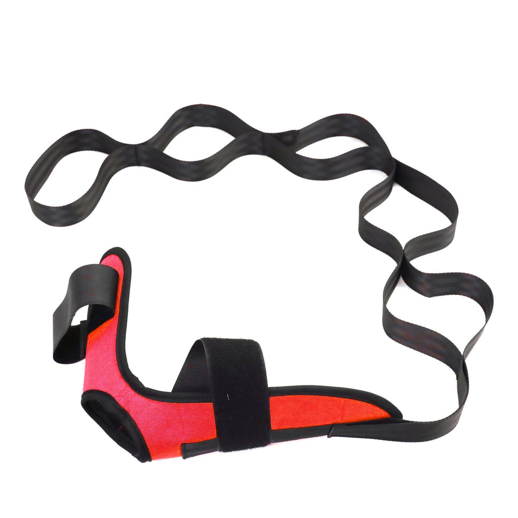 Yoga Stretching Band with Segmented Adjustment and Auxiliary Foot Stretching Band