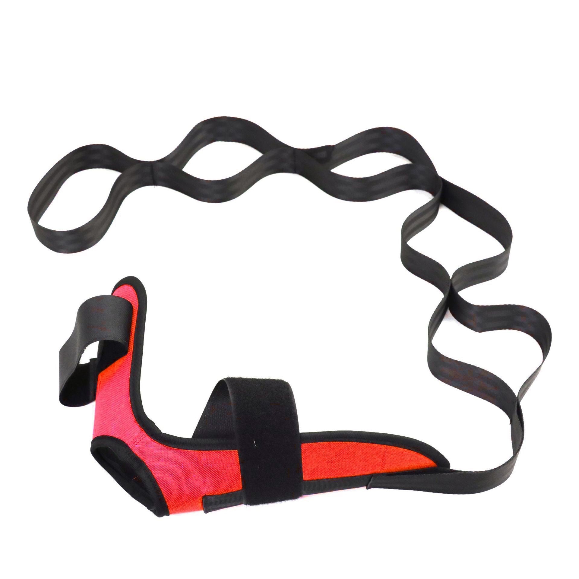 Yoga Stretching Band with Segmented Adjustment and Auxiliary Foot Stretching Band