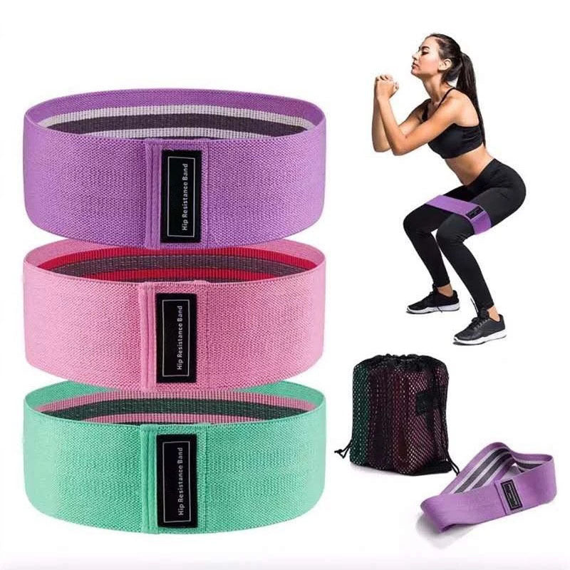 Yoga Mat with Butt Lifting Elastic Resistance Band for Fitness Strength Training and Hip Stretching Pull Force