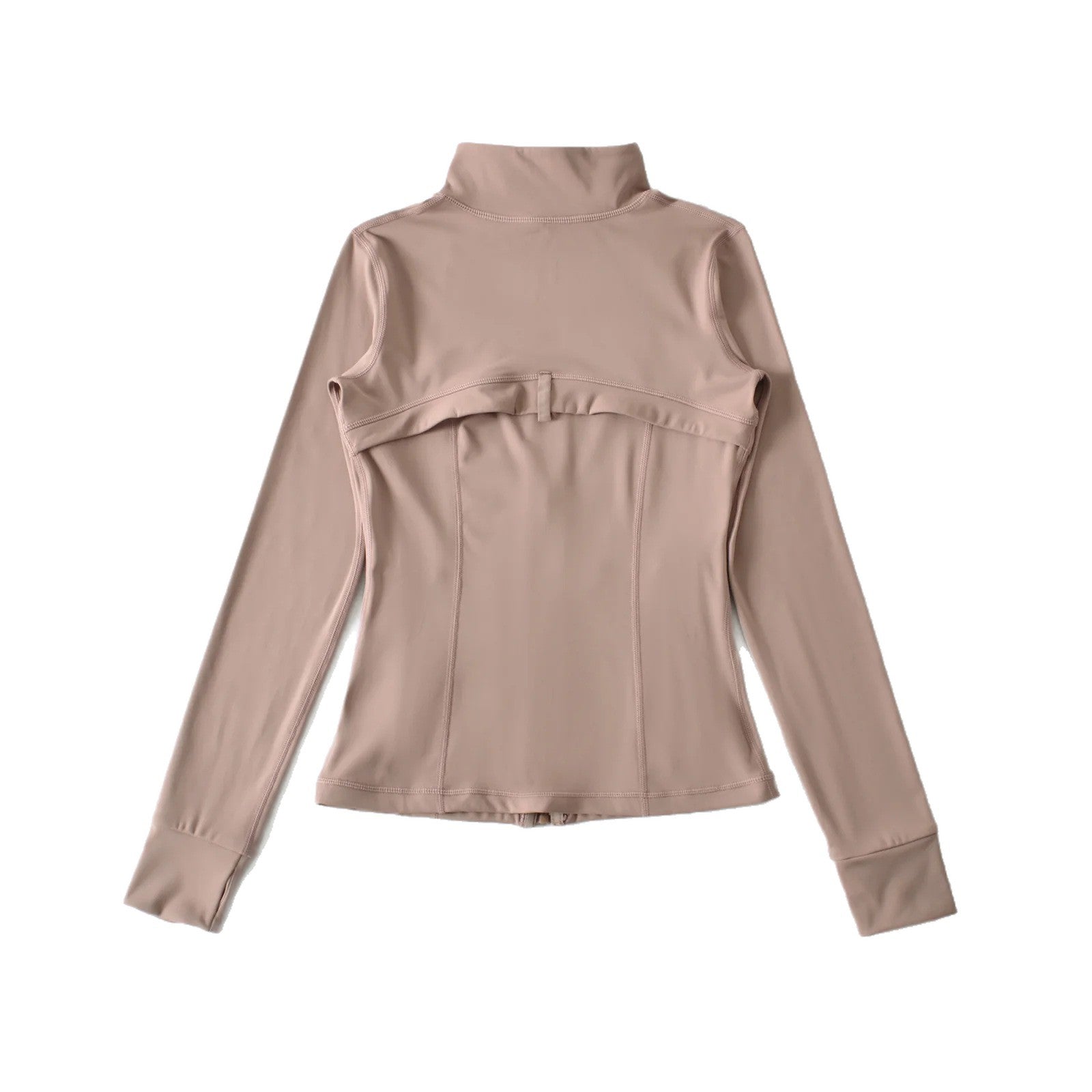 Stand Collar Pink Regular Shoulder Fitted Yoga Jacket for Women Slimming Sport Sun Protection Cycling Jacket