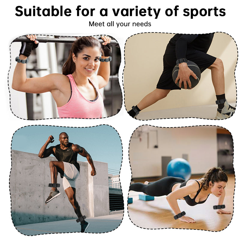Ankle Weights & Wrist Weights, 1lb 2lb 4lb Options, Adjustable Silicone Straps for Running, Yoga, Cardio, Home Gym