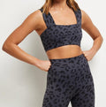 High Waist Women Seamless Yoga Pants Leopard   fitness jogging suit 2 pieces