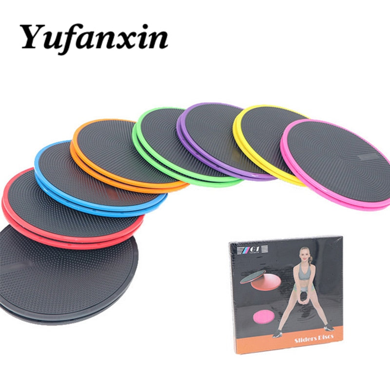 2PCS Sliding Slider Gliding Discs Fitness Disc Exercise Sliding Plate For Yoga Gym Abdominal Core Training Exercise Equipment