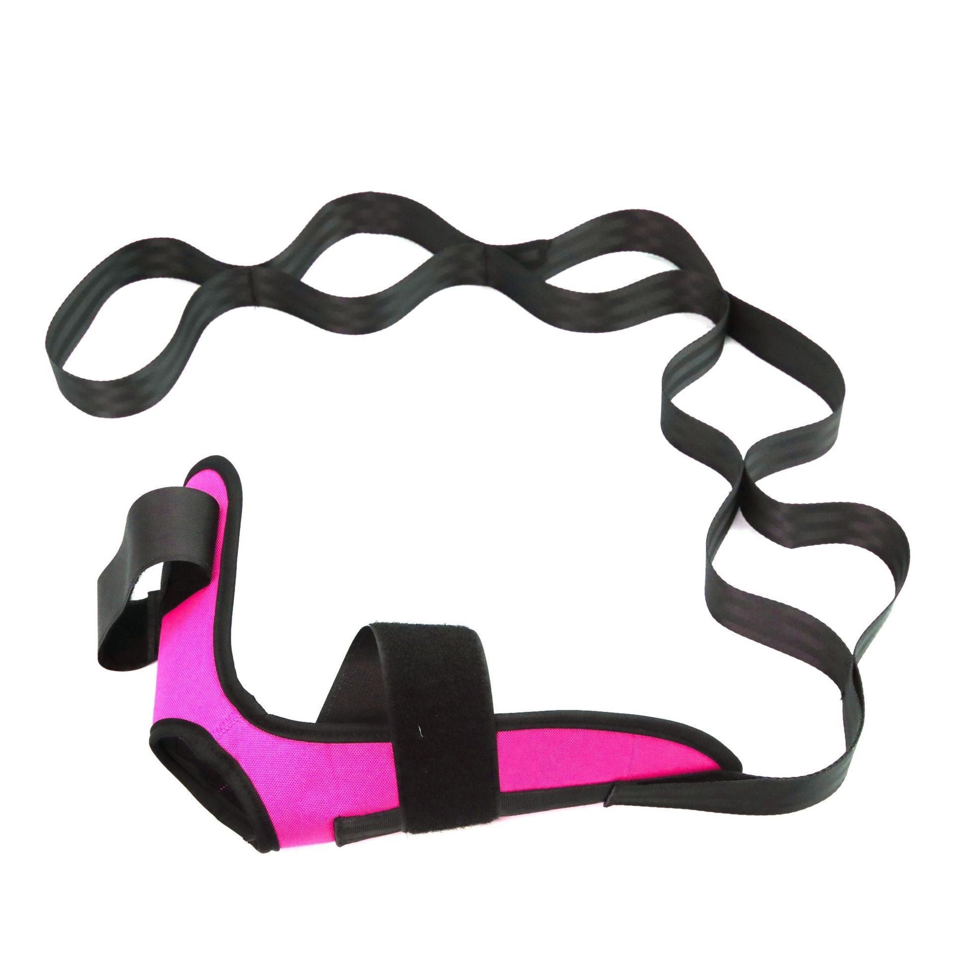 Yoga Stretching Band with Segmented Adjustment and Auxiliary Foot Stretching Band
