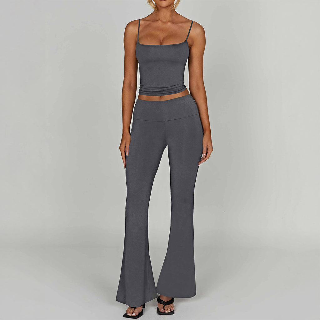 Sports Yoga Strapless Long Pants Set for Women