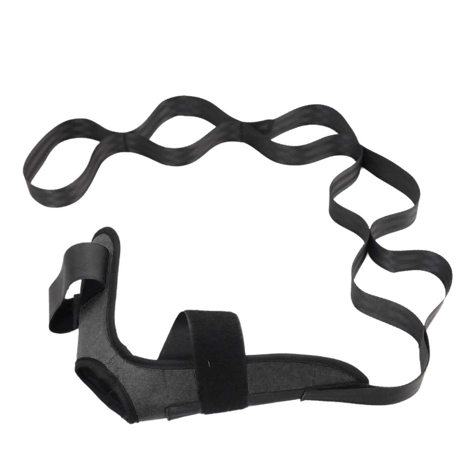 Yoga Stretching Band with Segmented Adjustment and Auxiliary Foot Stretching Band