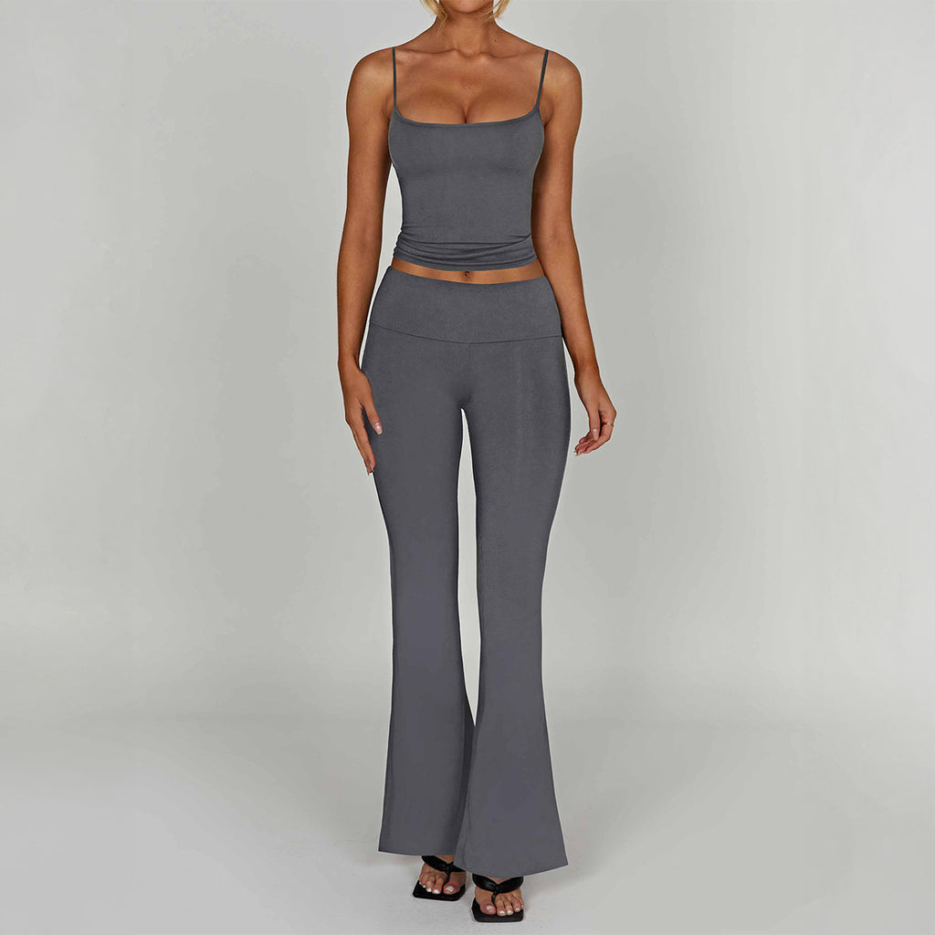 Sports Yoga Strapless Long Pants Set for Women